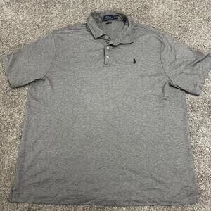 Polo Ralph Lauren Gray Short Sleeve Custom Fit Polo size XXL